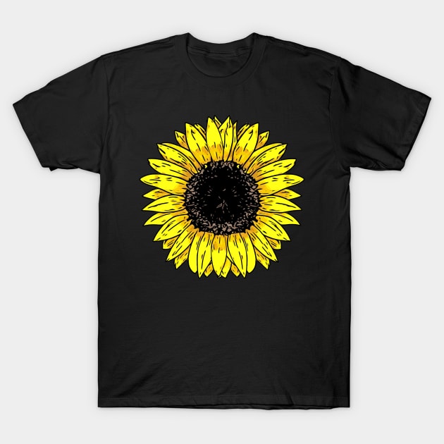 Sunflowers, cool yellow flowers T-Shirt by Collagedream